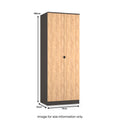 Huxley Full Hanging Wardrobe Oak Graphite from Roseland Furniture