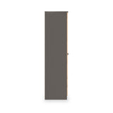 Huxley Double Wardrobe 2 Drawers Oak Graphite from Roseland Furniture
