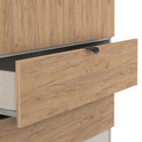Huxley Double Wardrobe 2 Drawers Oak Cashmere from Roseland Furniture