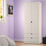 Huxley Double Wardrobe 2 Drawers Cashmere from Roseland Furniture