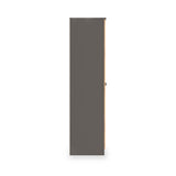 Huxley Triple Wardrobe With Shelves Oak Graphite from Roseland Furniture