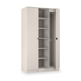 Huxley Triple Wardrobe With Shelves Cashmere from Roseland Furniture