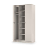 Huxley Triple Wardrobe With Shelves Cashmere from Roseland Furniture