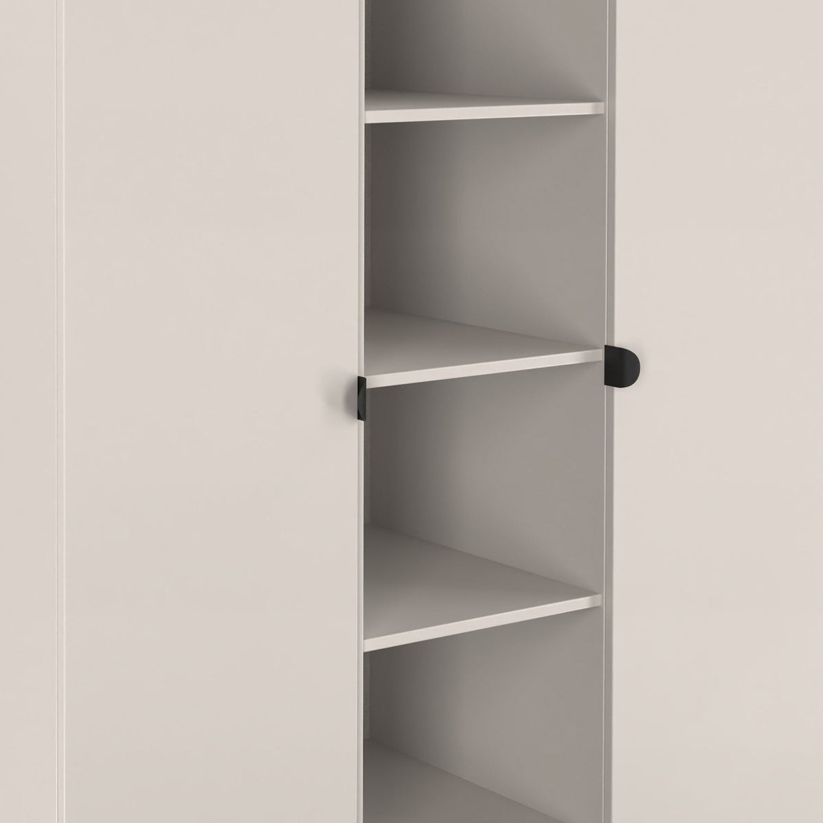 Huxley Triple Wardrobe With Shelves Cashmere from Roseland Furniture