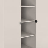 Huxley Triple Wardrobe With Shelves Cashmere from Roseland Furniture