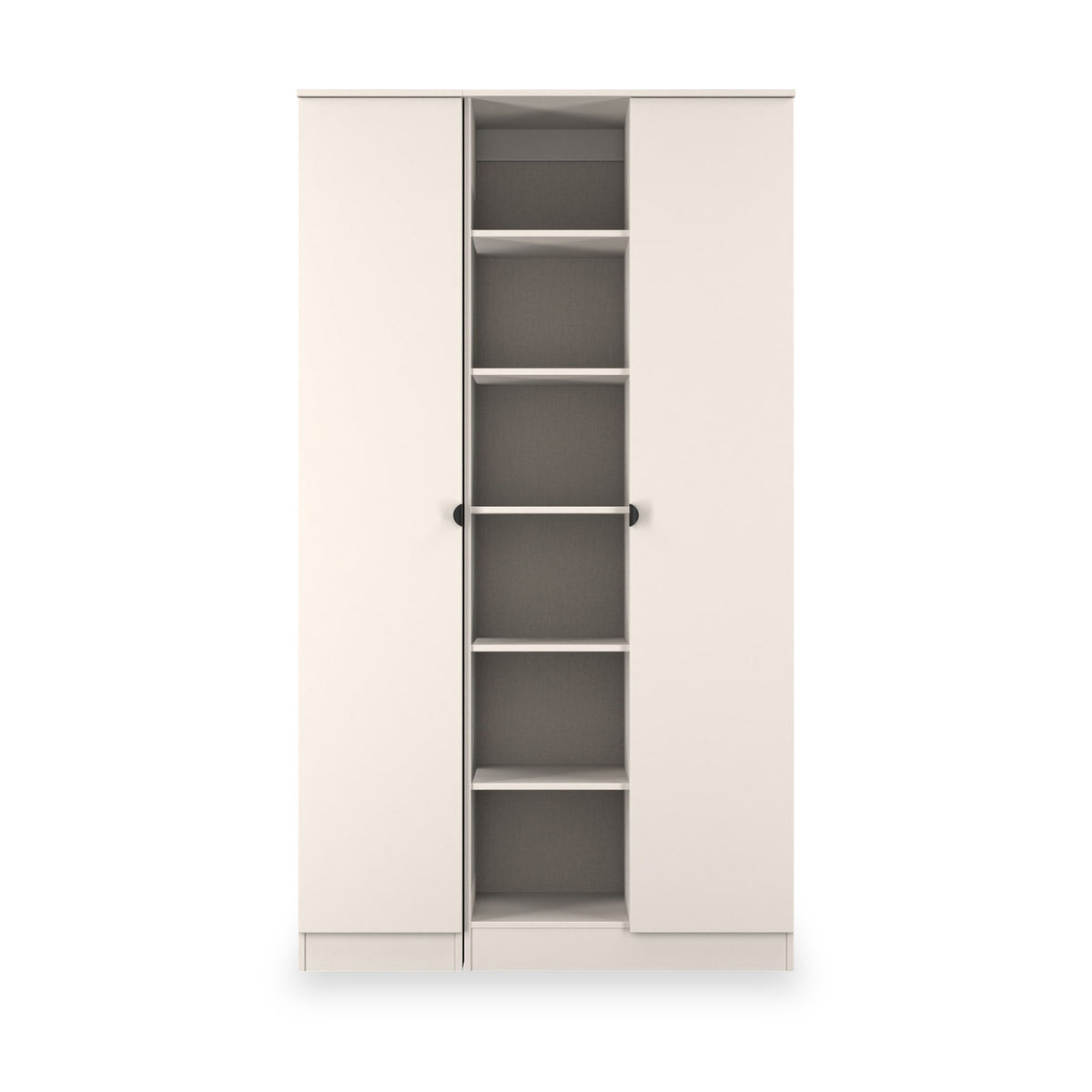 Huxley Triple Wardrobe With Shelves Cashmere from Roseland Furniture