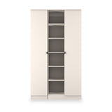 Huxley Triple Wardrobe With Shelves Cashmere from Roseland Furniture