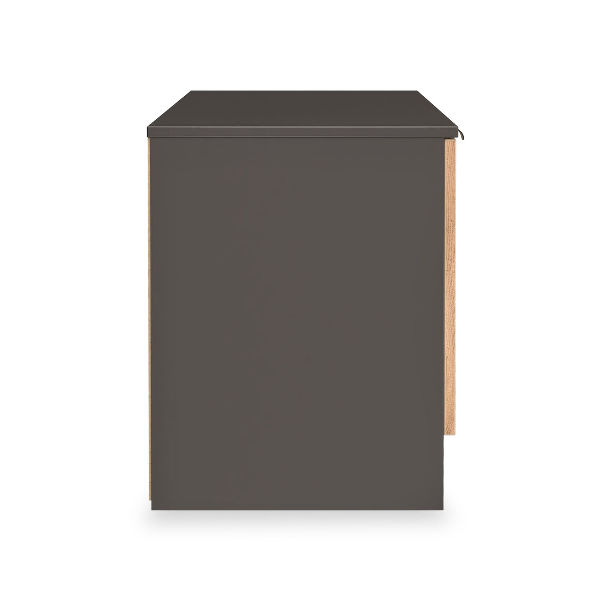 Huxley Compact 2 Door Media Unit Oak Graphite from Roseland Furniture