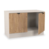 Huxley Compact 2 Door Media Unit Oak Cashmere from Roseland Furniture