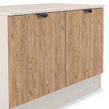 Huxley Compact 2 Door Media Unit Oak Cashmere from Roseland Furniture