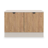 Huxley Compact 2 Door Media Unit Oak Cashmere from Roseland Furniture