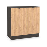 Huxley 2 Door Cabinet Oak Graphite from Roseland Furniture