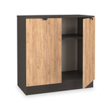 Huxley 2 Door Cabinet Oak Graphite from Roseland Furniture