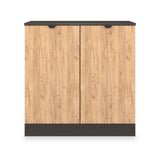 Huxley 2 Door Cabinet Oak Graphite from Roseland Furniture
