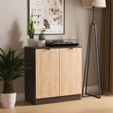 Huxley 2 Door Cabinet Oak Graphite from Roseland Furniture