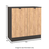 Huxley 2 Door Cabinet Oak Graphite from Roseland Furniture