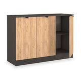 Huxley 3 Door Sideboard Oak Graphite from Roseland Furniture