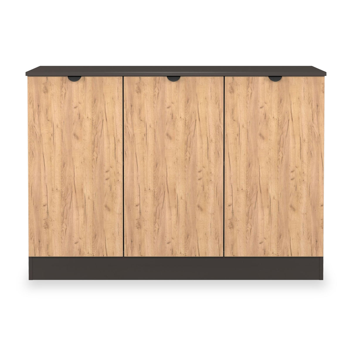 Huxley 3 Door Sideboard Oak Graphite from Roseland Furniture