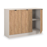 Huxley 3 Door Sideboard Oak Cashmere from Roseland Furniture