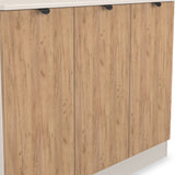 Huxley 3 Door Sideboard Oak Cashmere from Roseland Furniture