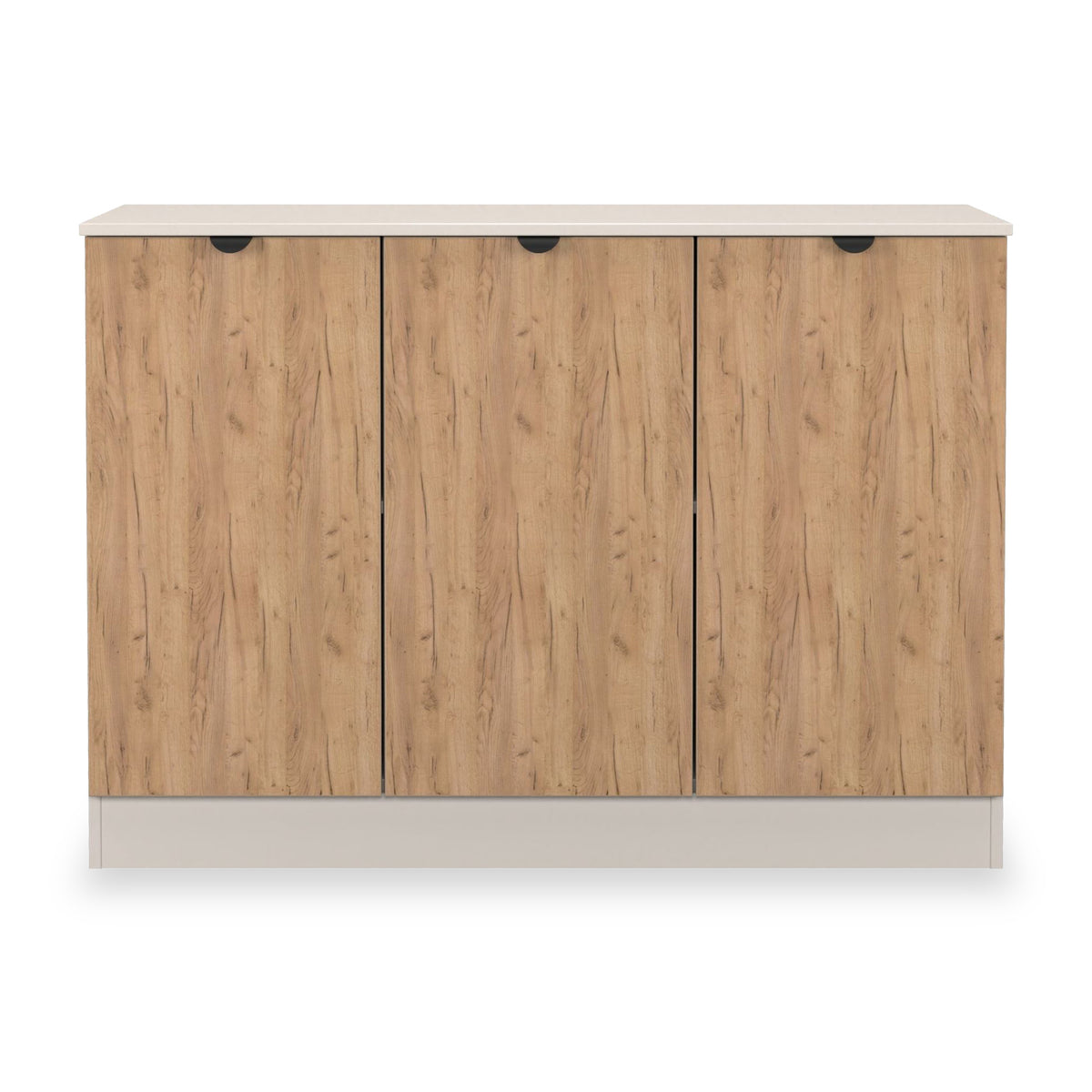 Huxley 3 Door Sideboard Oak Cashmere from Roseland Furniture