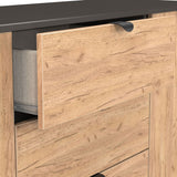 Huxley 2 Door 3 Drawer Sideboard Oak Graphite from Roseland Furniture