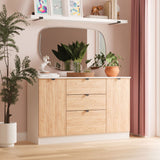 Huxley 2 Door 3 Drawer Sideboard Oak Cashmere from Roseland Furniture