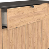 Huxley 4 Door 1 Drawer Sideboard Oak Graphite from Roseland Furniture