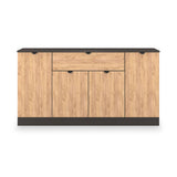 Huxley 4 Door 1 Drawer Sideboard Oak Graphite from Roseland Furniture