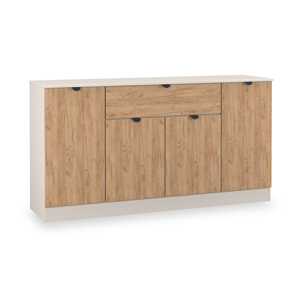 Huxley 4 Door 1 Drawer Sideboard Oak Cashmere from Roseland Furniture