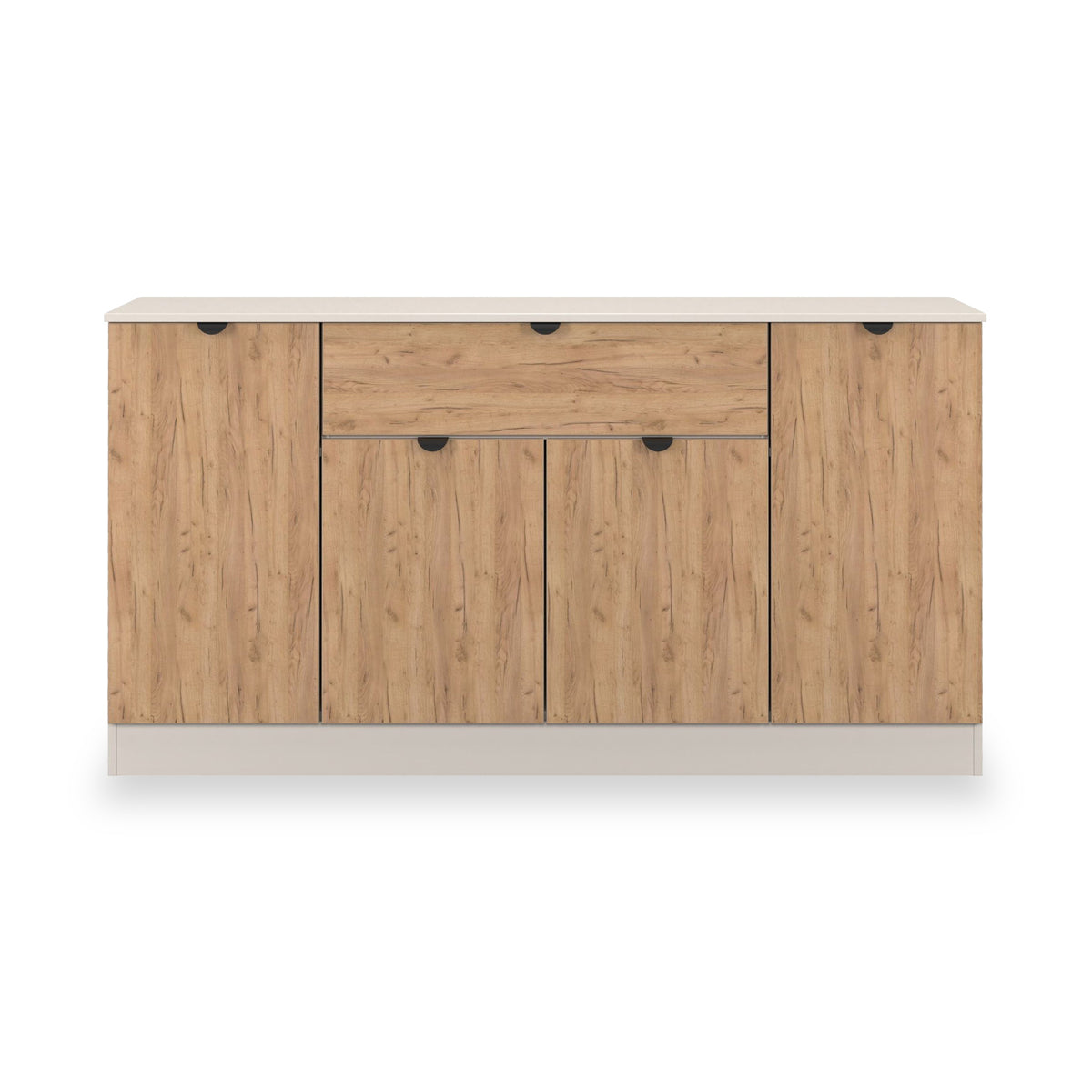 Huxley 4 Door 1 Drawer Sideboard Oak Cashmere from Roseland Furniture