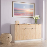 Huxley 4 Door 1 Drawer Sideboard Oak Cashmere from Roseland Furniture