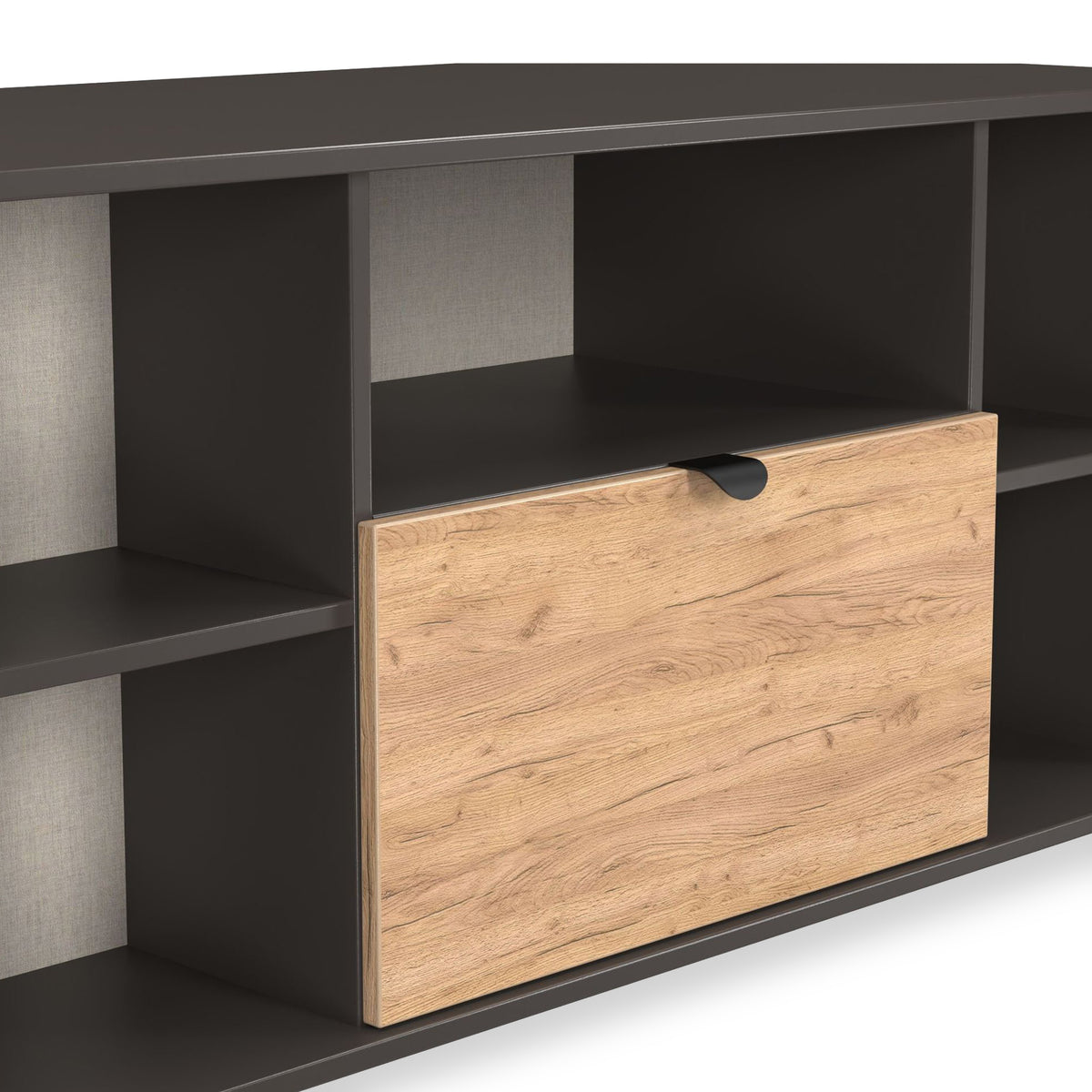 Huxley Corner TV Unit Oak Graphite from Roseland Furniture