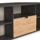 Huxley Corner TV Unit Oak Graphite from Roseland Furniture