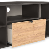 Huxley Corner TV Unit Oak Graphite from Roseland Furniture