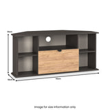 Huxley Corner TV Unit Oak Graphite from Roseland Furniture