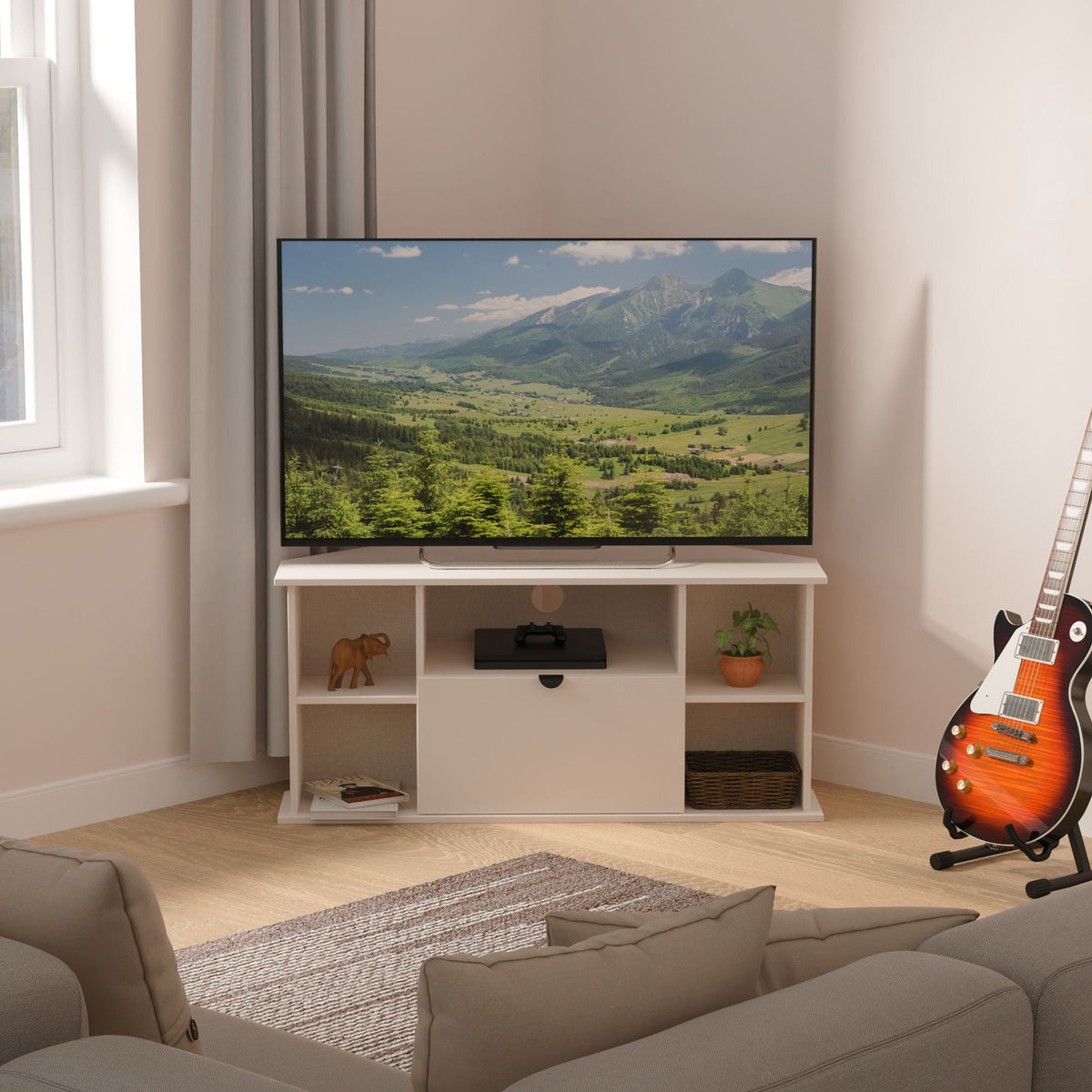 Huxley Corner TV Unit Cashmere from Roseland Furniture