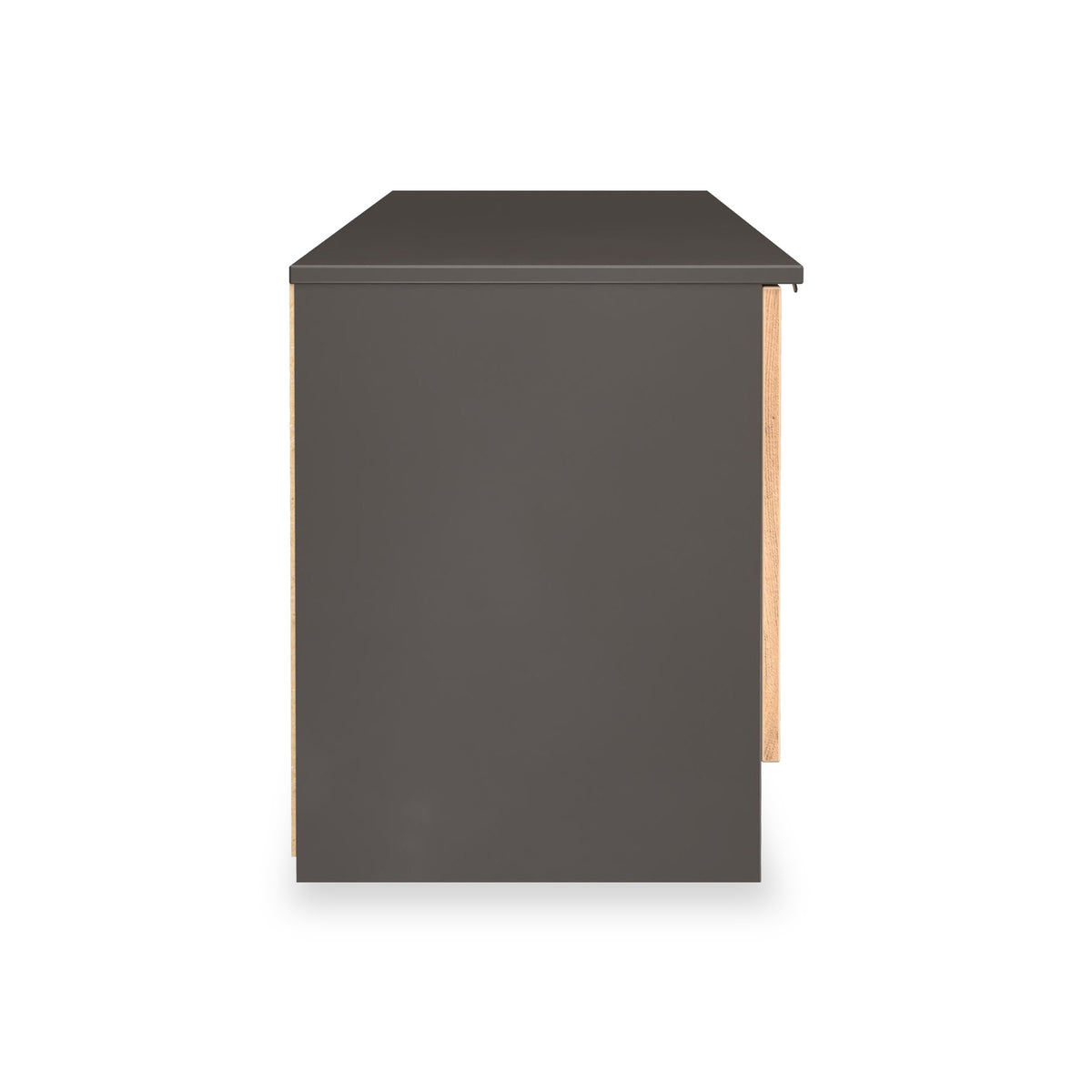 Huxley 2 Door 2 Drawer TV Unit Oak Graphite from Roseland Furniture