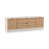 Huxley 2 Door 2 Drawer TV Unit Oak Cashmere from Roseland Furniture
