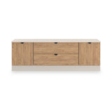Huxley 2 Door 2 Drawer TV Unit Oak Cashmere from Roseland Furniture