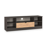 Huxley Wide 1 Drawer TV Media Unit Oak Graphite Side1 from Roseland Furniture