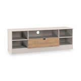 Huxley Wide 1 Drawer TV Media Unit Oak Cashmere from Roseland Furniture