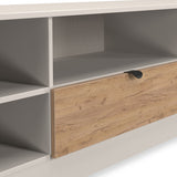 Huxley Wide 1 Drawer TV Media Unit Oak Cashmere from Roseland Furniture