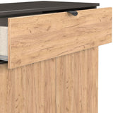 Huxley 2 Door 1 Drawer Sideboard Oak Graphite from Roseland Furniture