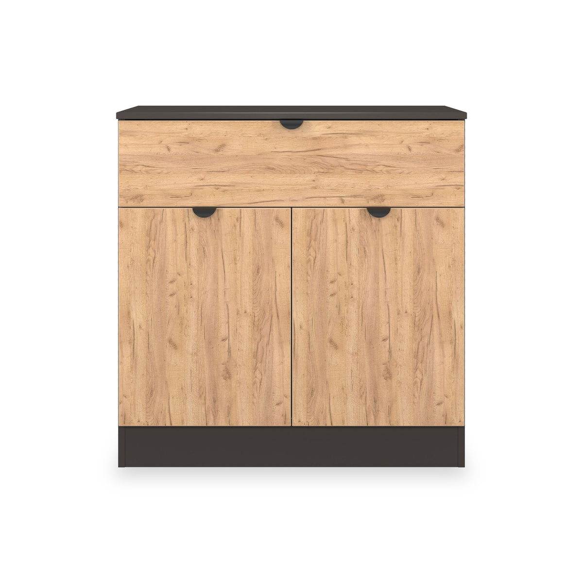 Huxley 2 Door 1 Drawer Sideboard Oak Graphite from Roseland Furniture