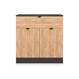Huxley 2 Door 1 Drawer Sideboard Oak Graphite from Roseland Furniture