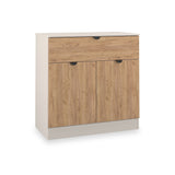 Huxley 2 Door 1 Drawer Sideboard Oak Cashmere Side1 from Roseland Furniture