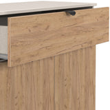 Huxley 2 Door 1 Drawer Sideboard Oak Cashmere Side1 from Roseland Furniture