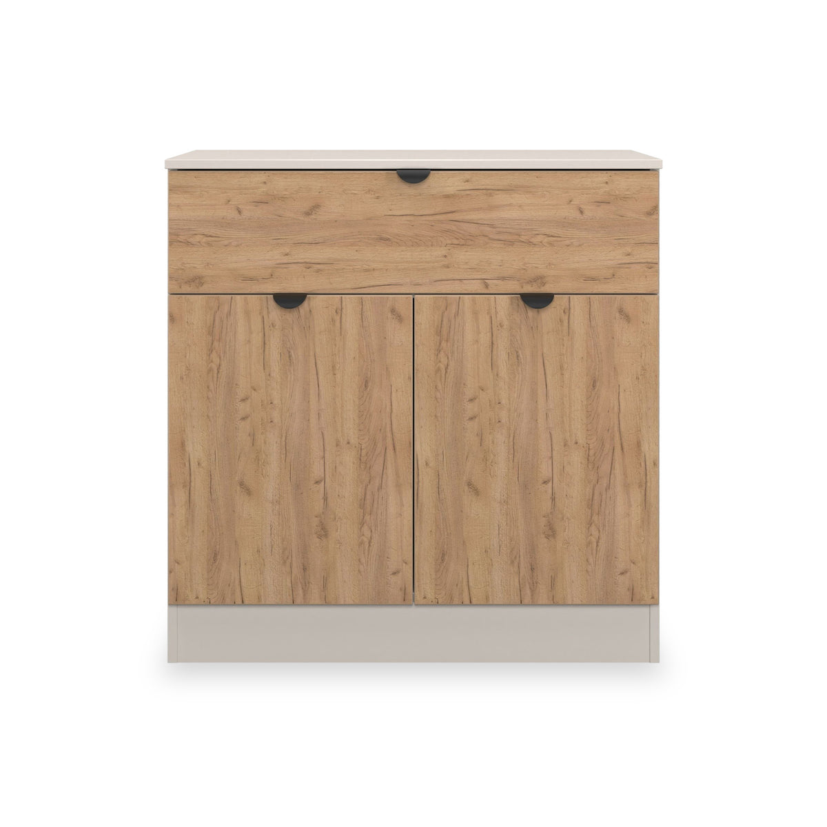 Huxley 2 Door 1 Drawer Sideboard Oak Cashmere Side1 from Roseland Furniture