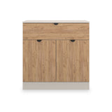 Huxley 2 Door 1 Drawer Sideboard Oak Cashmere Side1 from Roseland Furniture